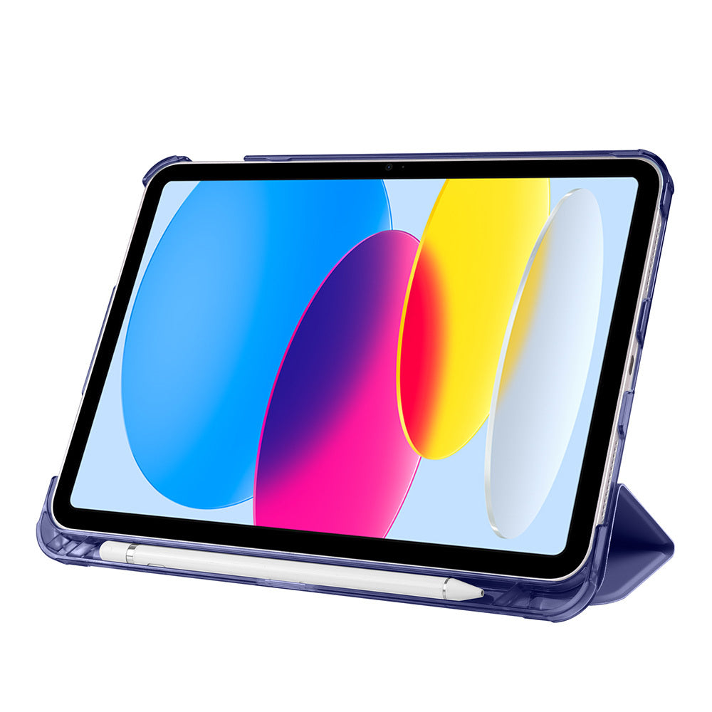 Apple iPad Air 10.9 2022 (10.Nesil) Zore Smart Cover Kalem Bölmeli Standlı 1-1 Kılıf Rose Gold