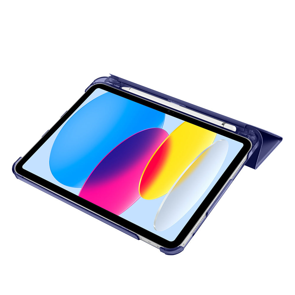 Apple iPad Air 10.9 2022 (10.Nesil) Zore Smart Cover Kalem Bölmeli Standlı 1-1 Kılıf Rose Gold