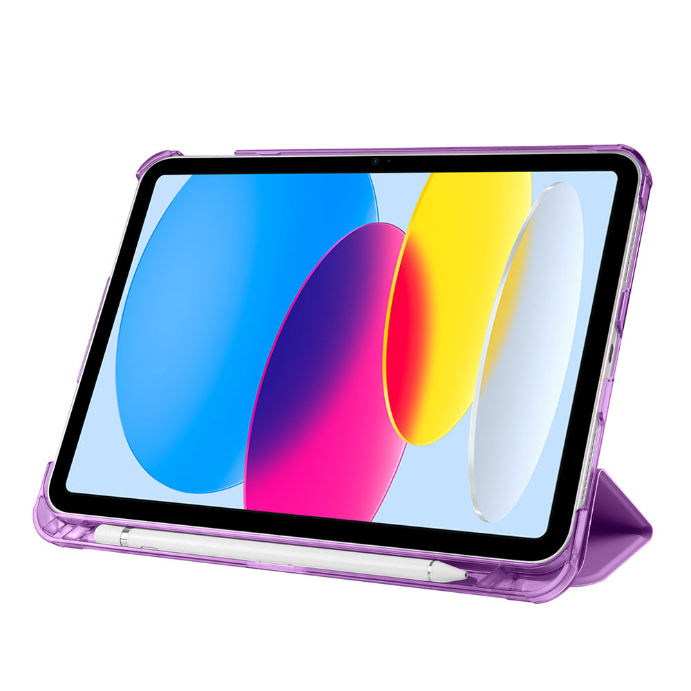 Apple iPad Air 10.9 2022 (10.Nesil) Zore Smart Cover Kalem Bölmeli Standlı 1-1 Kılıf Rose Gold