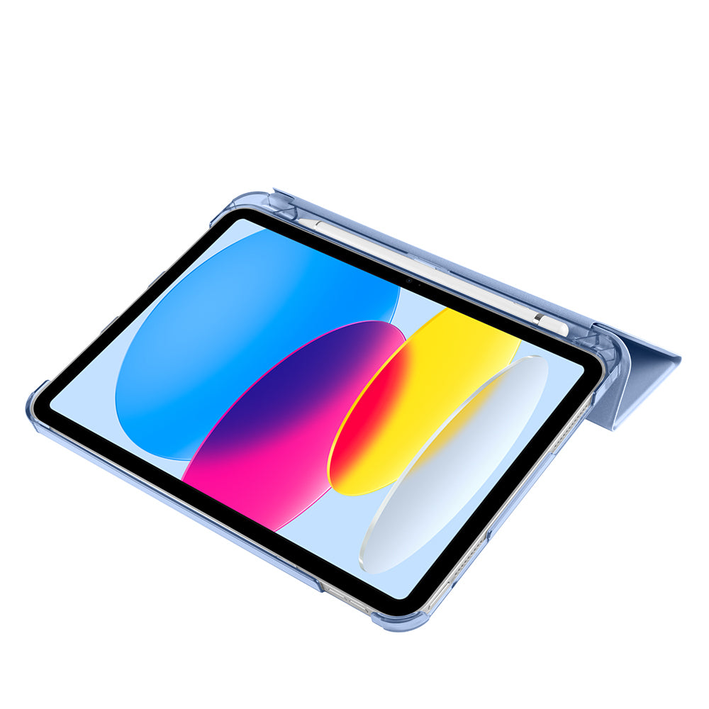 Apple iPad Air 10.9 2022 (10.Nesil) Zore Smart Cover Kalem Bölmeli Standlı 1-1 Kılıf Rose Gold