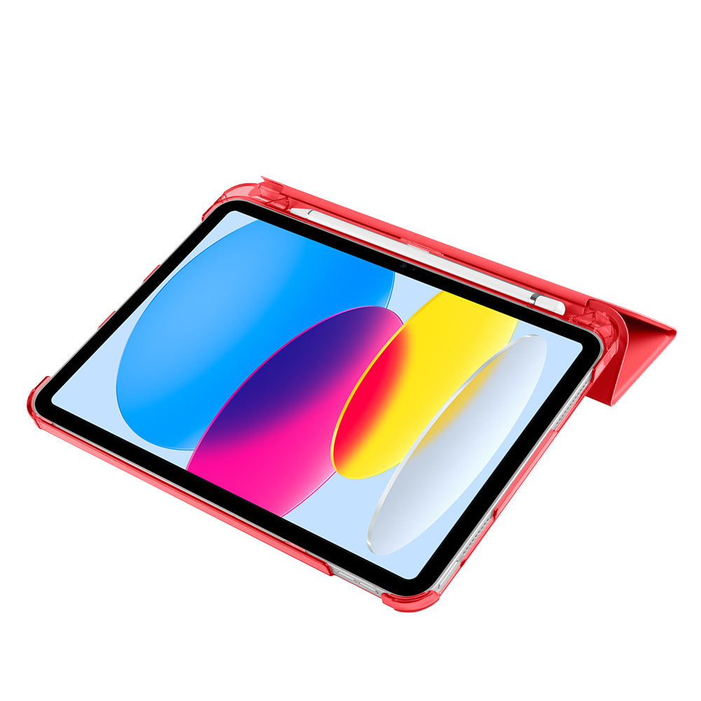 Apple iPad Air 10.9 2022 (10.Nesil) Zore Smart Cover Kalem Bölmeli Standlı 1-1 Kılıf Rose Gold