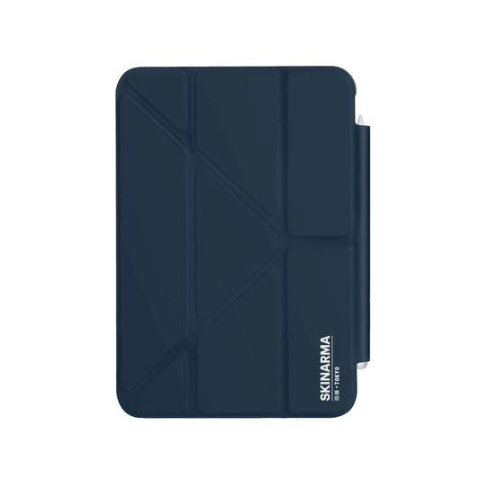 Apple iPad Air 10.9 2022 (5th Generation) Case SkinArma Magnetic Taihi Sora Case with Pencil Holder and Transparent Back Stand Blue