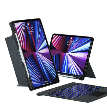 Apple iPad Air 10.9 2022 (5th Generation) Wiwu Mag Touch Keyboard Stand Case Black