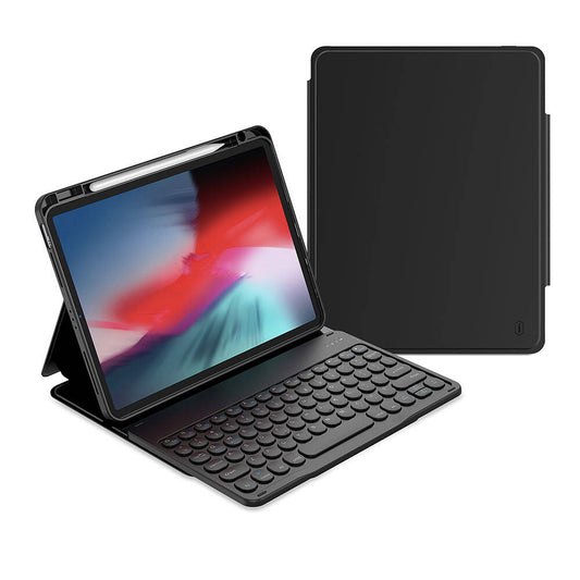 Apple iPad Air 10.9 2022 (5th Generation) Wiwu Protective Keyboard Case with Hidden Pen Compartment Black
