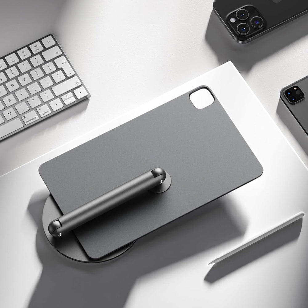 Apple iPad Air 10.9 2022 (5.Nesil) Wiwu ZM-310 360 Derece Dönebilen Magnetik Başlıklı Tablet Standı Gri