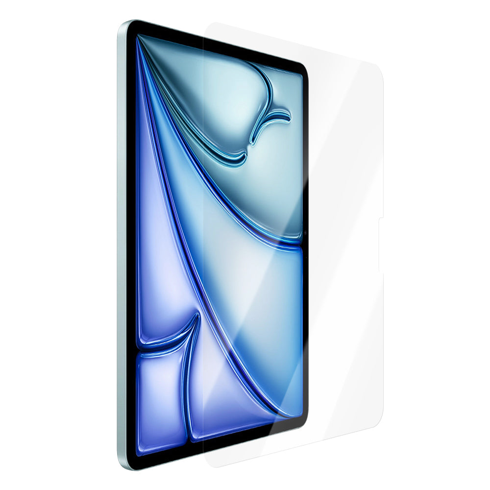 Apple iPad Air 11 2024 CaseWorld Steel Shield Serisi Temperli Cam Ekran Koruyucu + Uygulama Aparatı Şeffaf