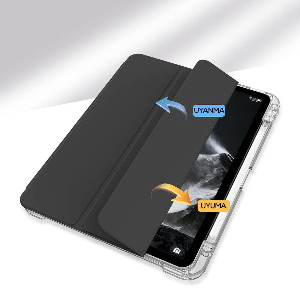 Apple iPad Air 11 2024 Case Magnetic Detachable Airbag Zore Sliding Tablet Case Gray