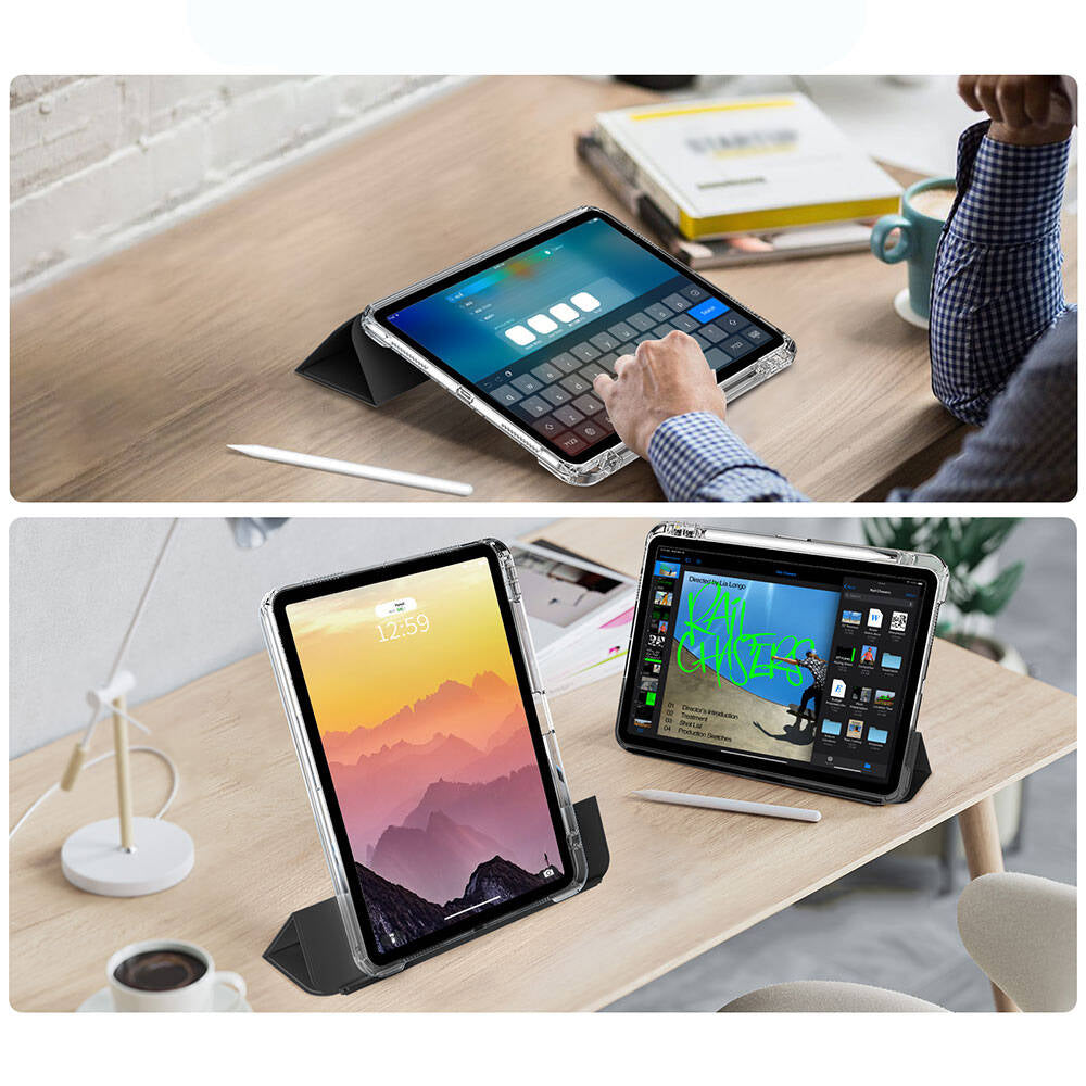 Apple iPad Air 11 2024 Case Magnetic Detachable Airbag Zore Sliding Tablet Case Blue Light