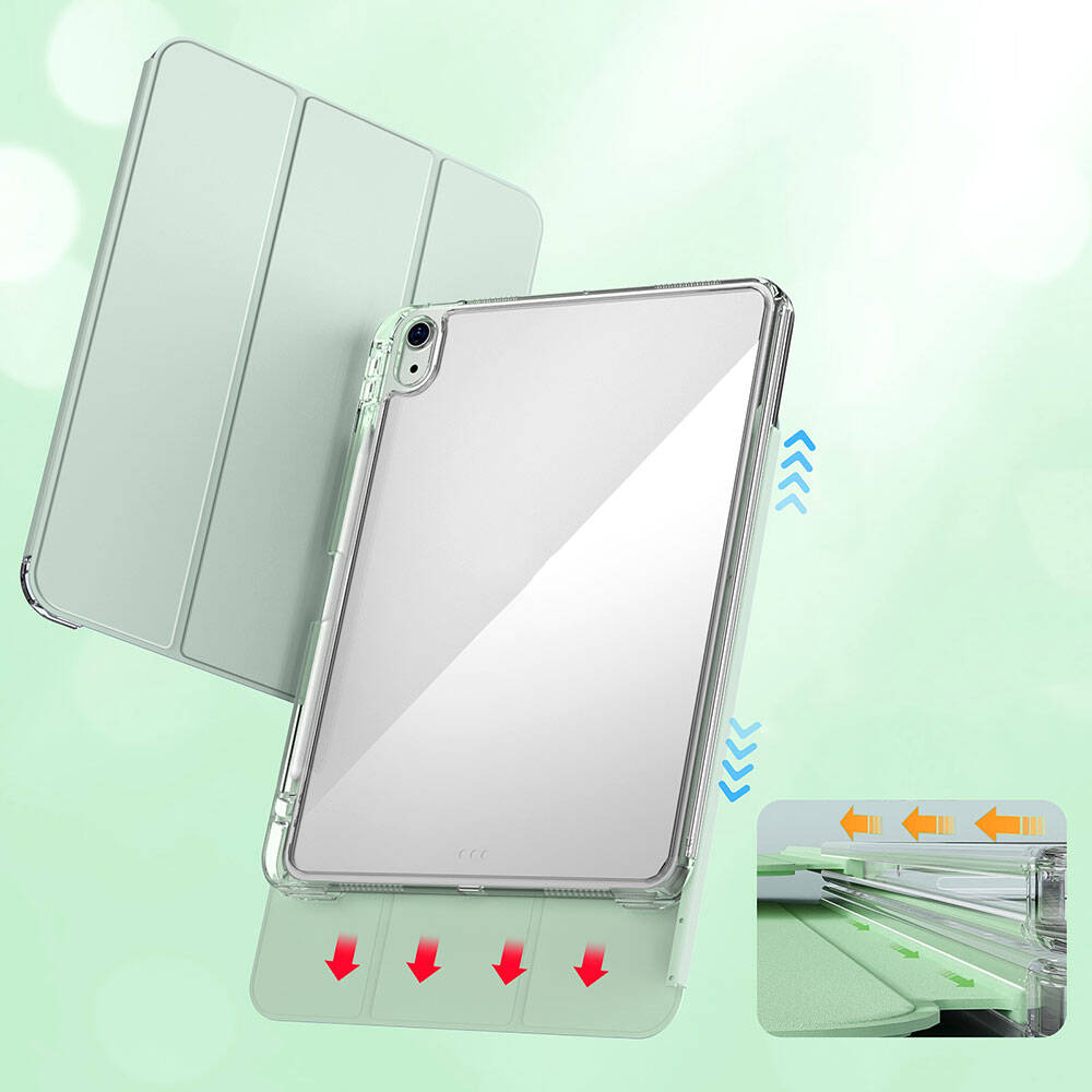 Apple iPad Air 11 2024 Case Magnetic Detachable Airbag Zore Sliding Tablet Case Blue Light