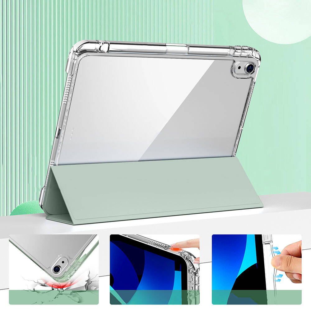 Apple iPad Air 11 2024 Magnetic Detachable Airbag Zore Sliding Tablet Case Navy Blue