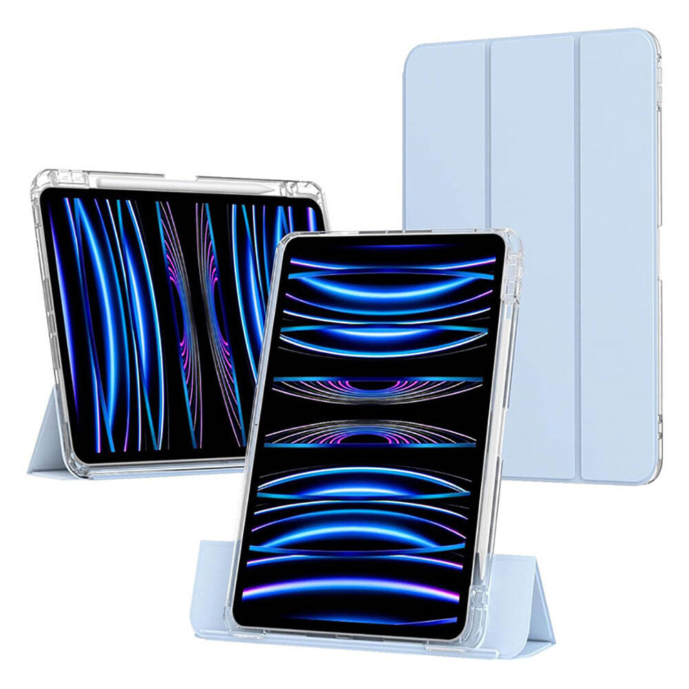 Apple iPad Air 11 2024 Case Magnetic Detachable Airbag Zore Sliding Tablet Case Black