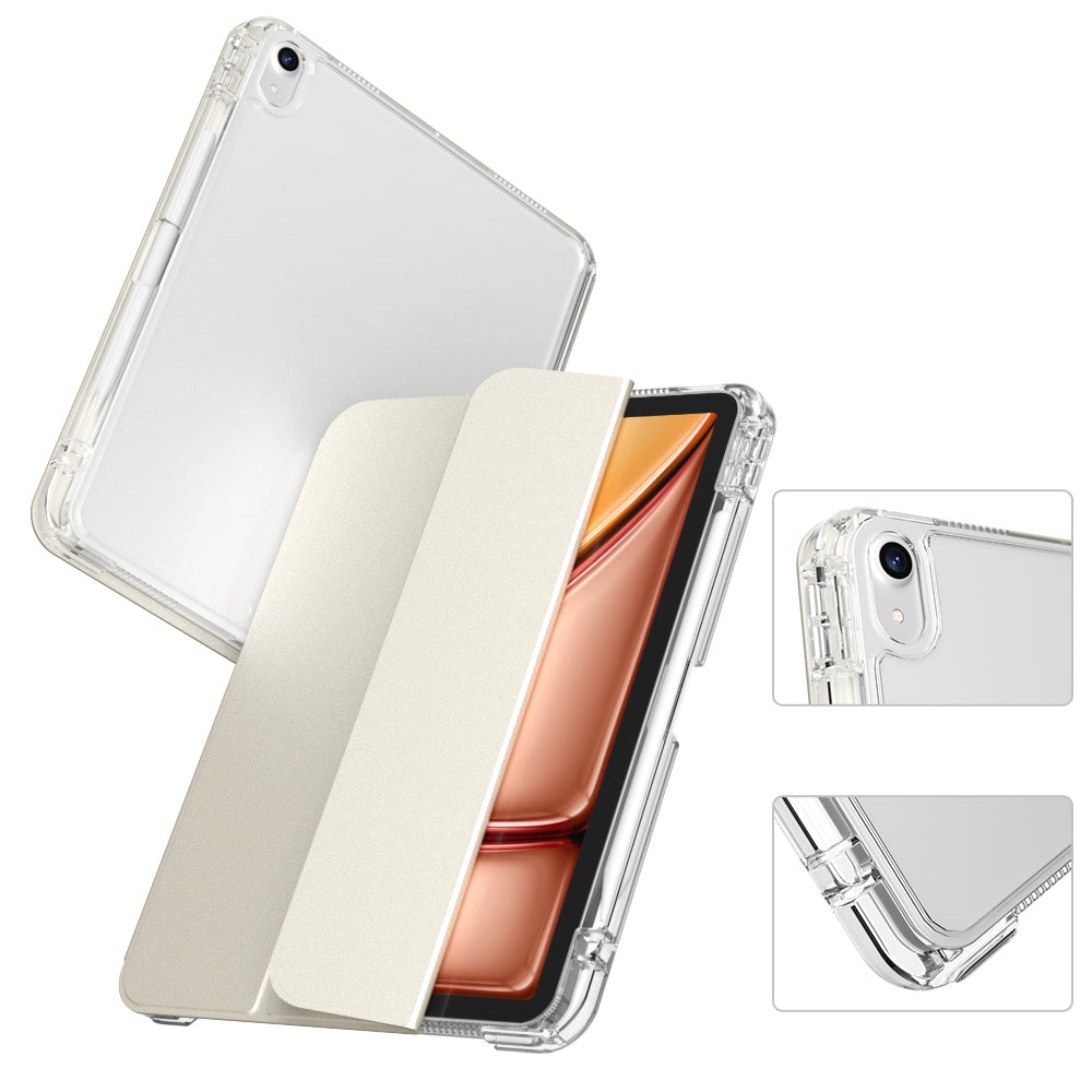 Apple iPad Air 11 2024 Case Magnetic Detachable Airbag Zore Sliding Tablet Case Gold