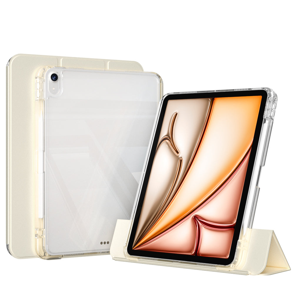 Apple iPad Air 11 2024 Case Magnetic Detachable Airbag Zore Sliding Tablet Case Gold
