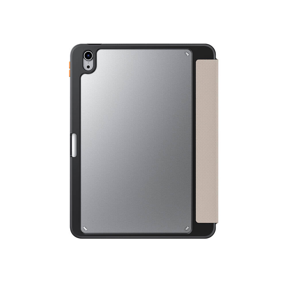 Apple iPad Air 11 2024 Case SkinArma Embossed Print Design 360 Full Protection Transparent Back Stand Gamma Case Black