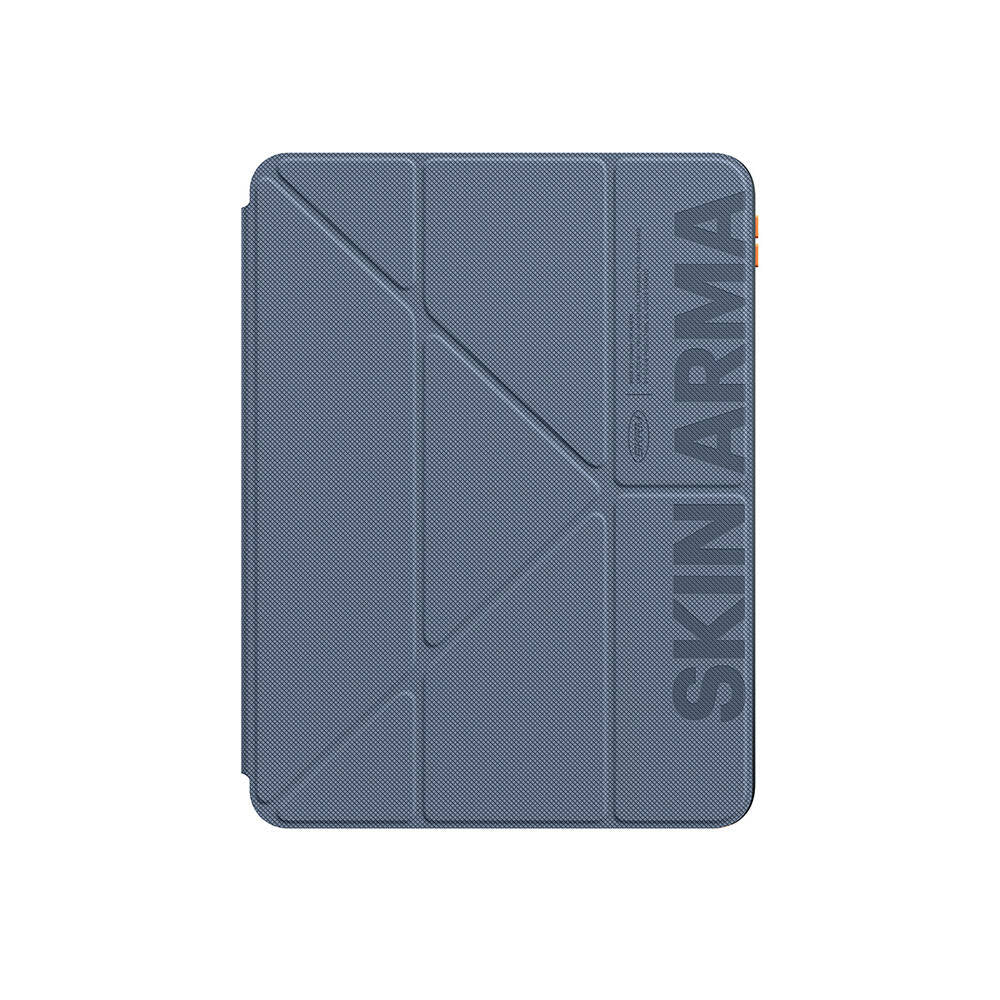 Apple iPad Air 11 2024 Kılıf SkinArma Kabartma Baskı Tasarımlı 360 Tam Koruma Arkası Şeffaf Standlı Gamma Kılıf