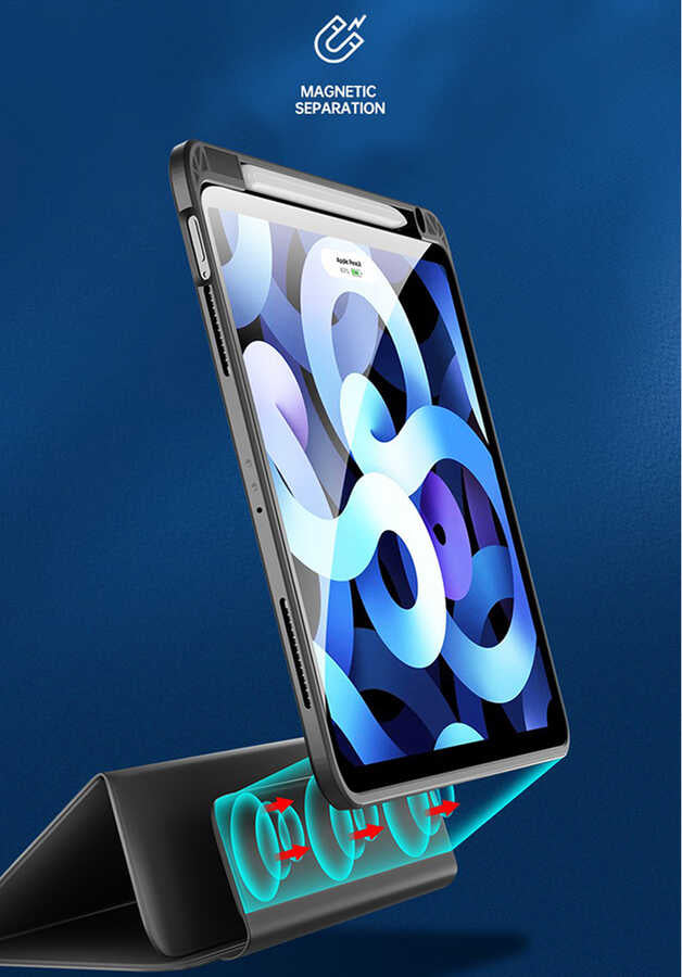 Apple iPad Air 11 2024 Case Zore North Transparent Back Stand Case Blue Light