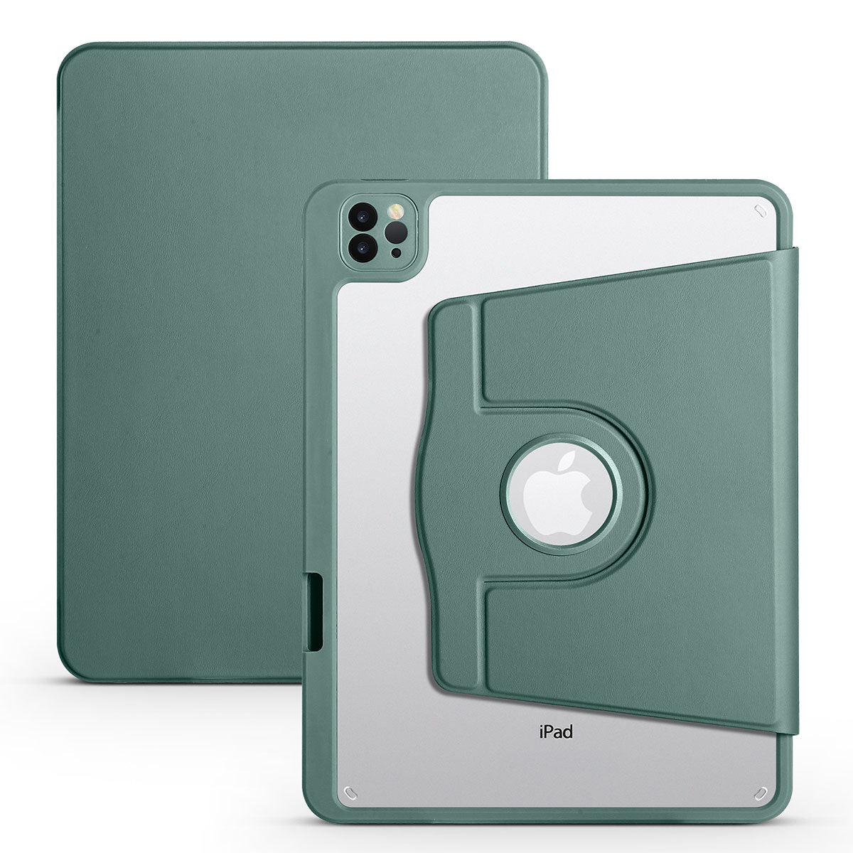 Apple iPad Air 11 2024 Case Zore Thermal Pen Compartment Rotating Stand Case Gray