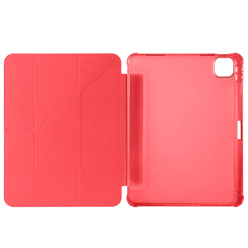 Apple iPad Air 11 2024 Case Zore Tri Folding Stand Case with Pencil Compartment Rose Gold