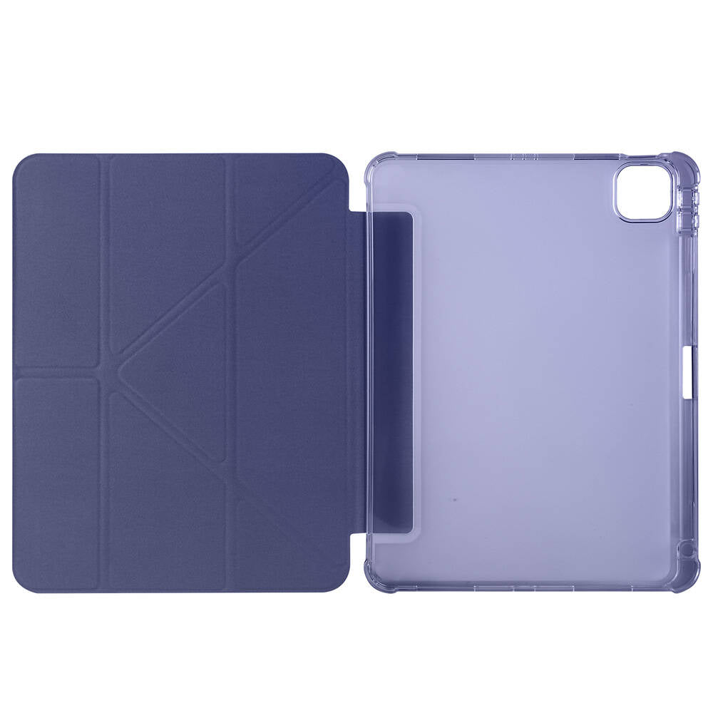 Apple iPad Air 11 2024 Case Zore Tri Folding Stand Case with Pencil Compartment Rose Gold