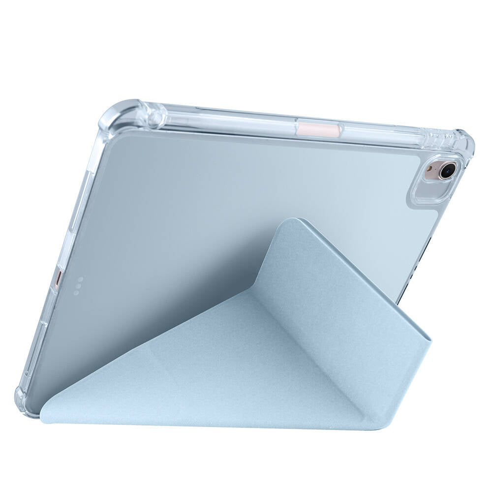 Apple iPad Air 11 2024 Case Zore Tri Folding Stand Case with Pencil Compartment Blue