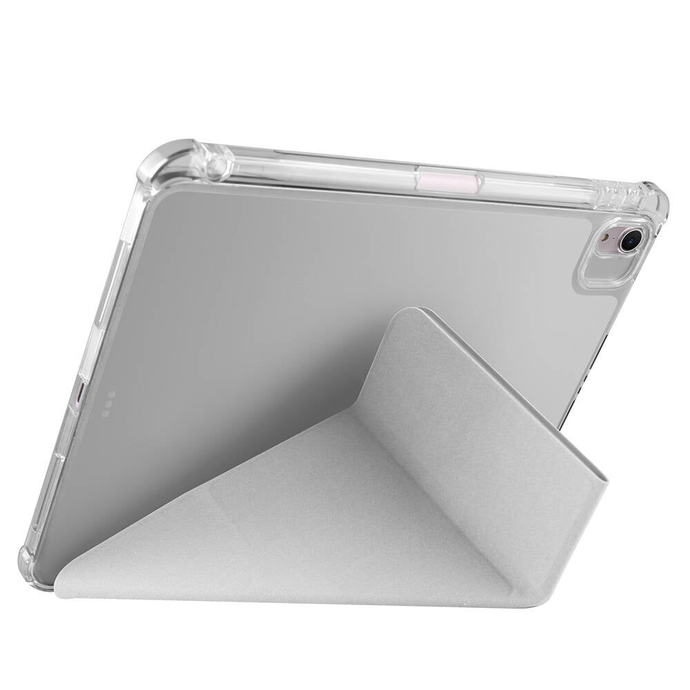 Apple iPad Air 11 2024 Case Zore Tri Folding Pencil Case with Stand Gray