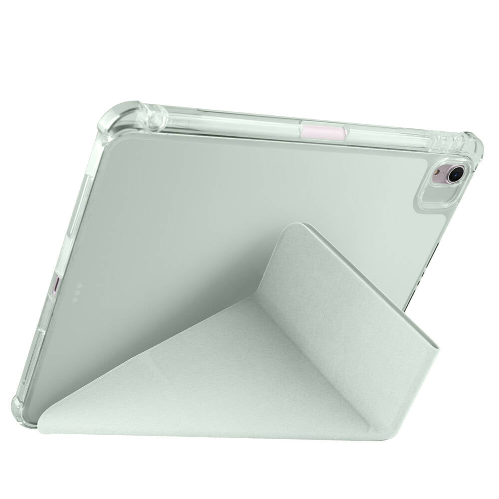 Apple iPad Air 11 2024 Case Zore Tri Folding Stand Case with Pencil Compartment Green