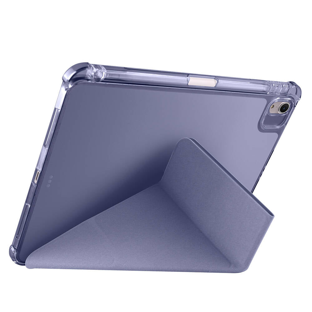 Apple iPad Air 11 2024 Case Zore Tri Folding Pencil Case with Stand Gray