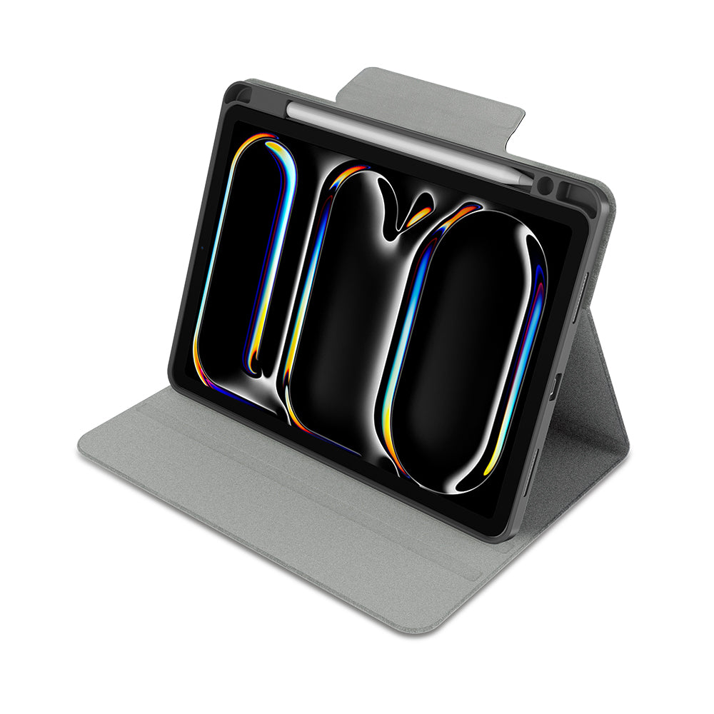 Apple iPad Air 11 2024 Raptic Spin Detachable Folio PU Stand Case with Detachable Pencil Compartment Black