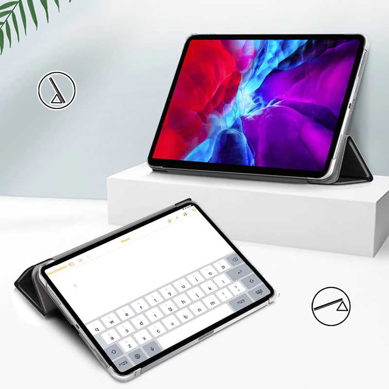 Apple iPad Air 11 2024 Zore Smart Cover Stand 1-in-1 Case Gray