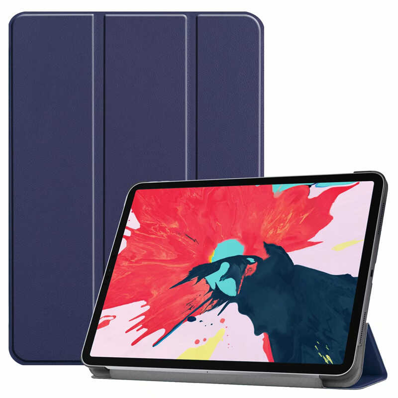 Apple iPad Air 11 2024 Zore Smart Cover Stand 1-in-1 Case Navy Blue