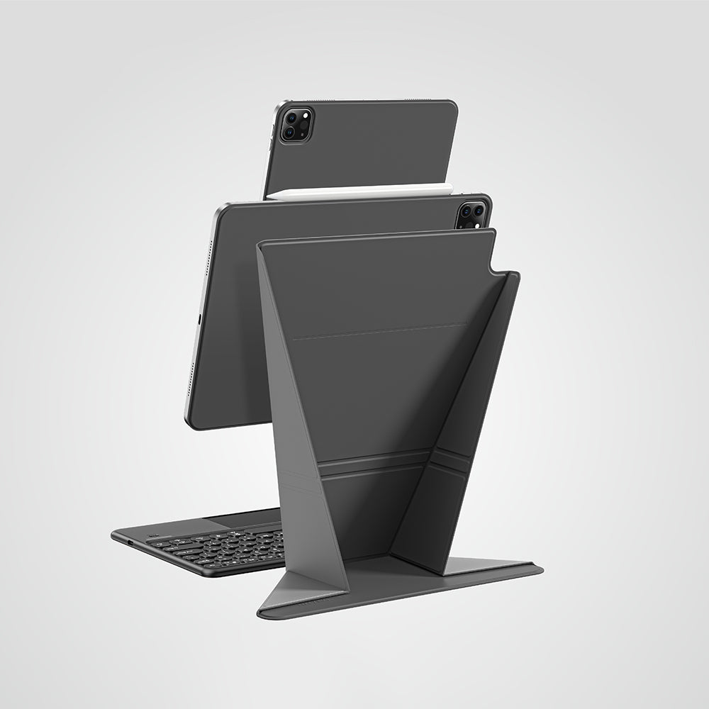 Apple iPad Air 11 2025 M3 Amazingthing Matte Pro Mag Folio Foldable Magnetic Stand Case Black