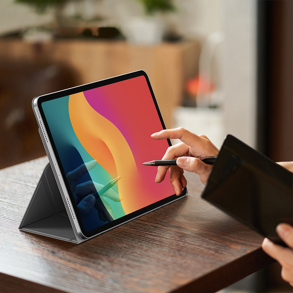 Apple iPad Air 11 2025 M3 Amazingthing Matte Pro Mag Folio Foldable Magnetic Stand Case Black