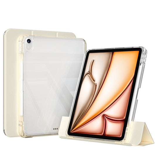 Apple iPad Air 11 2025 M3 Kılıf Magnetik Ayrılabilen Airbagli Zore Sliding Tablet Kılıfı Gold