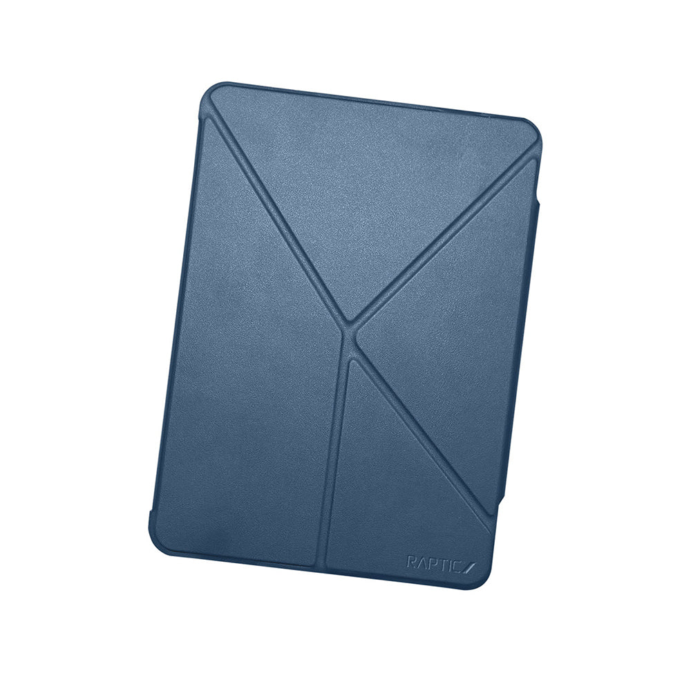 Apple iPad Air 11 2025 M3 Raptic Clear Folio Airbagli Şeffaf Kapaklı Katlanabilir Standlı Kılıf Lacivert