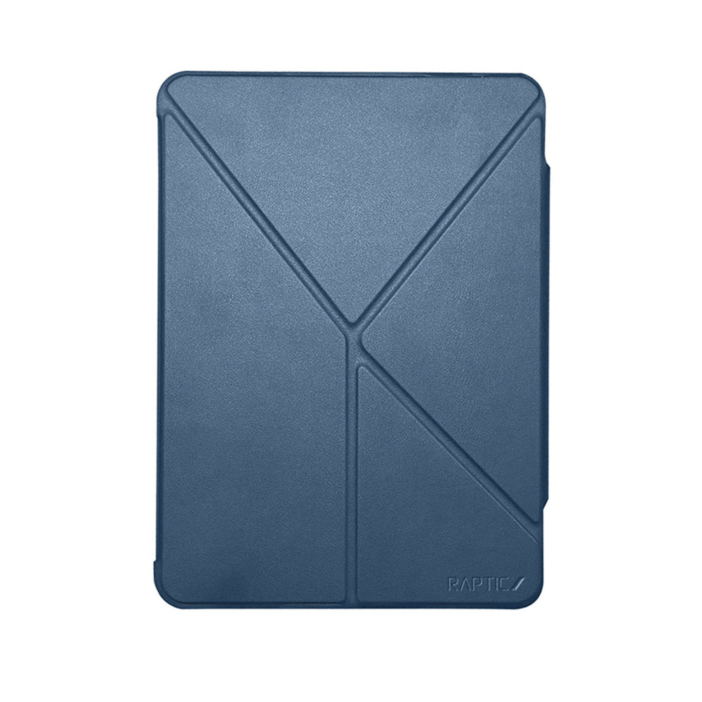 Apple iPad Air 11 2025 M3 Raptic Clear Folio Airbag Transparent Cover Foldable Stand Case Navy Blue