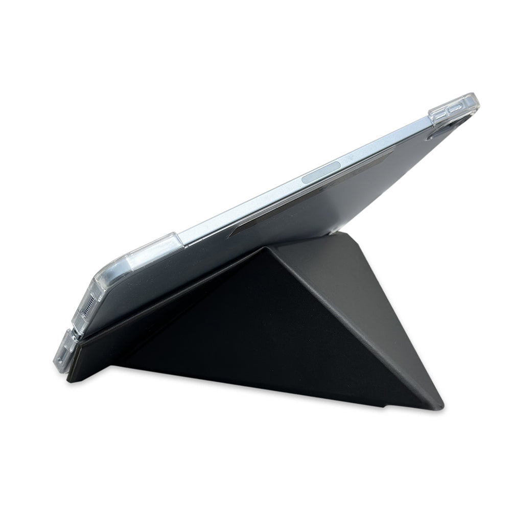 Apple iPad Air 11 2025 M3 Raptic Clear Folio Airbagli Şeffaf Kapaklı Katlanabilir Standlı Kılıf Lacivert