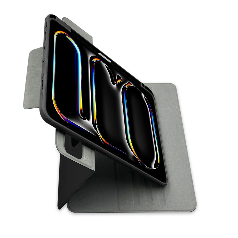 Apple iPad Air 11 2025 M3 Raptic Spin Detachable Folio PU Case with Detachable Pencil Compartment and Stand Navy Blue