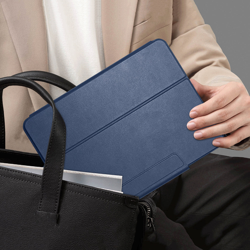 Apple iPad Air 11 2025 M3 Raptic Spin Detachable Folio PU Ayrılabilir Kalem Bölmeli Standlı Kılıf Siyah