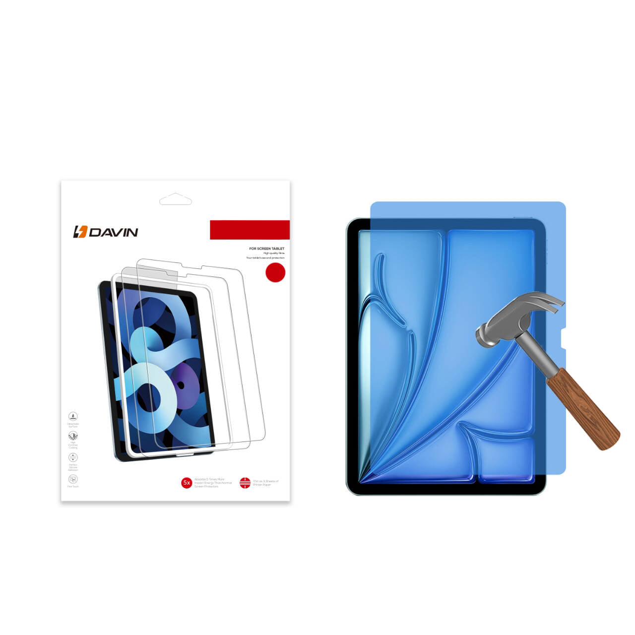 Apple iPad Air 13 2024 Davin Tablet Nano Screen Protector Transparent