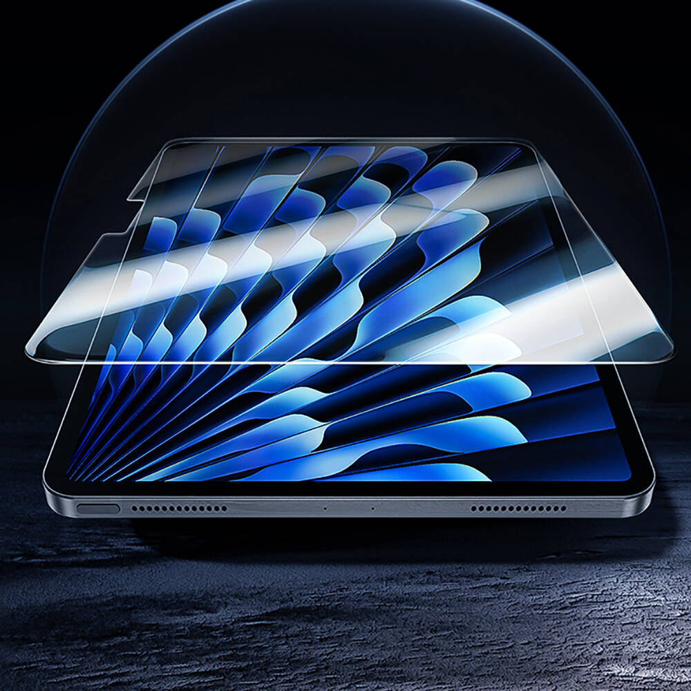 Apple iPad Air 13 2025 M3 Benks King Kong Eğimli Kenar Oleofobik Özellikli Temperli Cam Ekran Koruyucu Şeffaf