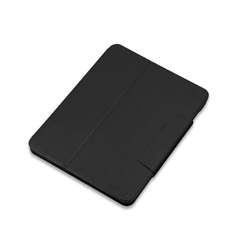 Apple iPad Air 13 2025 M3 Raptic Spin Detachable Folio PU Ayrılabilir Kalem Bölmeli Standlı Kılıf Siyah