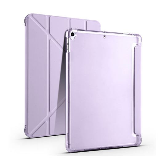 Apple iPad Pro 10.5 (7th Generation) Case Zore Tri Folding Stand Case with Pencil Compartment Lilac