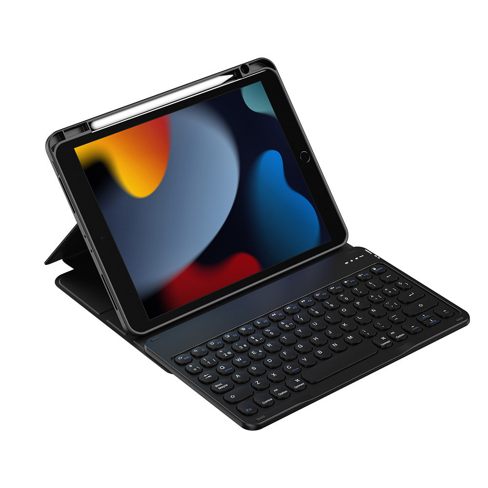 Apple iPad Pro 10.5 (7th Generation) Wiwu Protective Keyboard Case with Hidden Pen Compartment Black