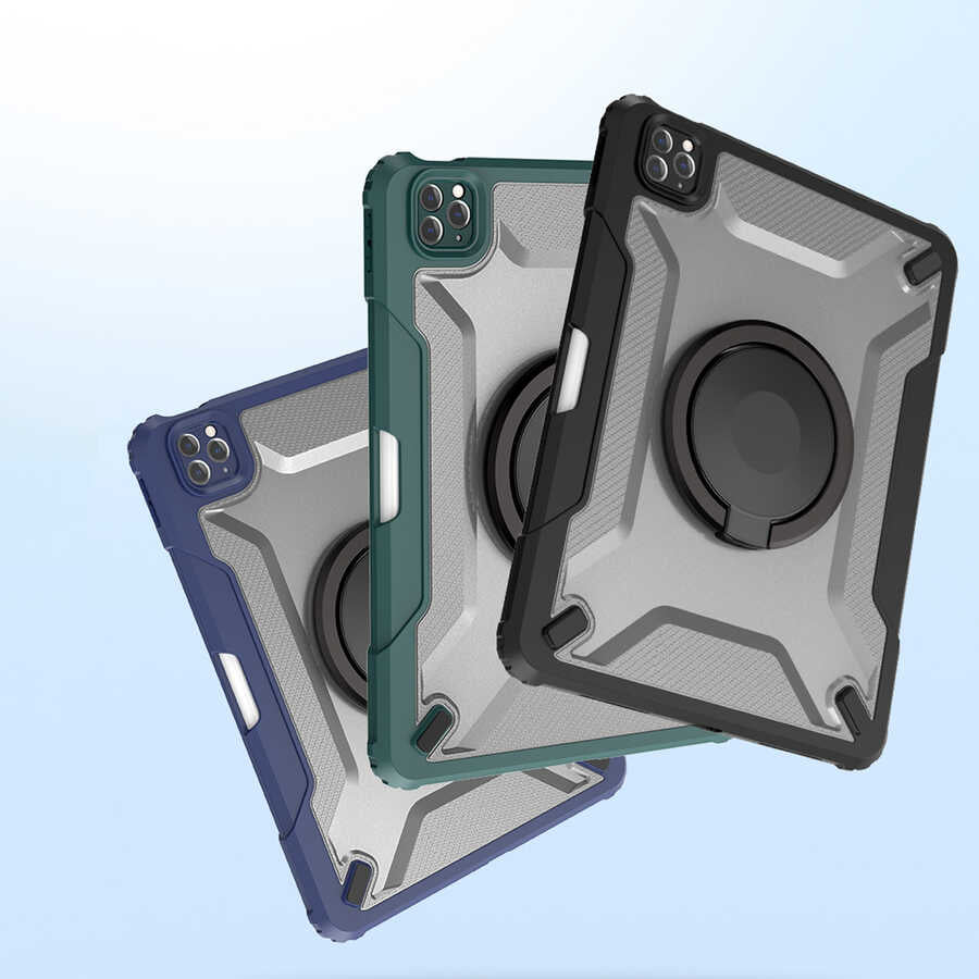 Apple iPad Pro 11 2020 (2nd Generation) Wiwu Mecha Rotating Stand Tablet Case Green