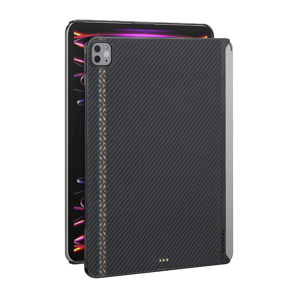 Apple iPad Pro 11 2021 (3rd Generation) Case Aramid Fiber Pitaka Ultra-Slim Classic Series Tablet Cover Black-Red