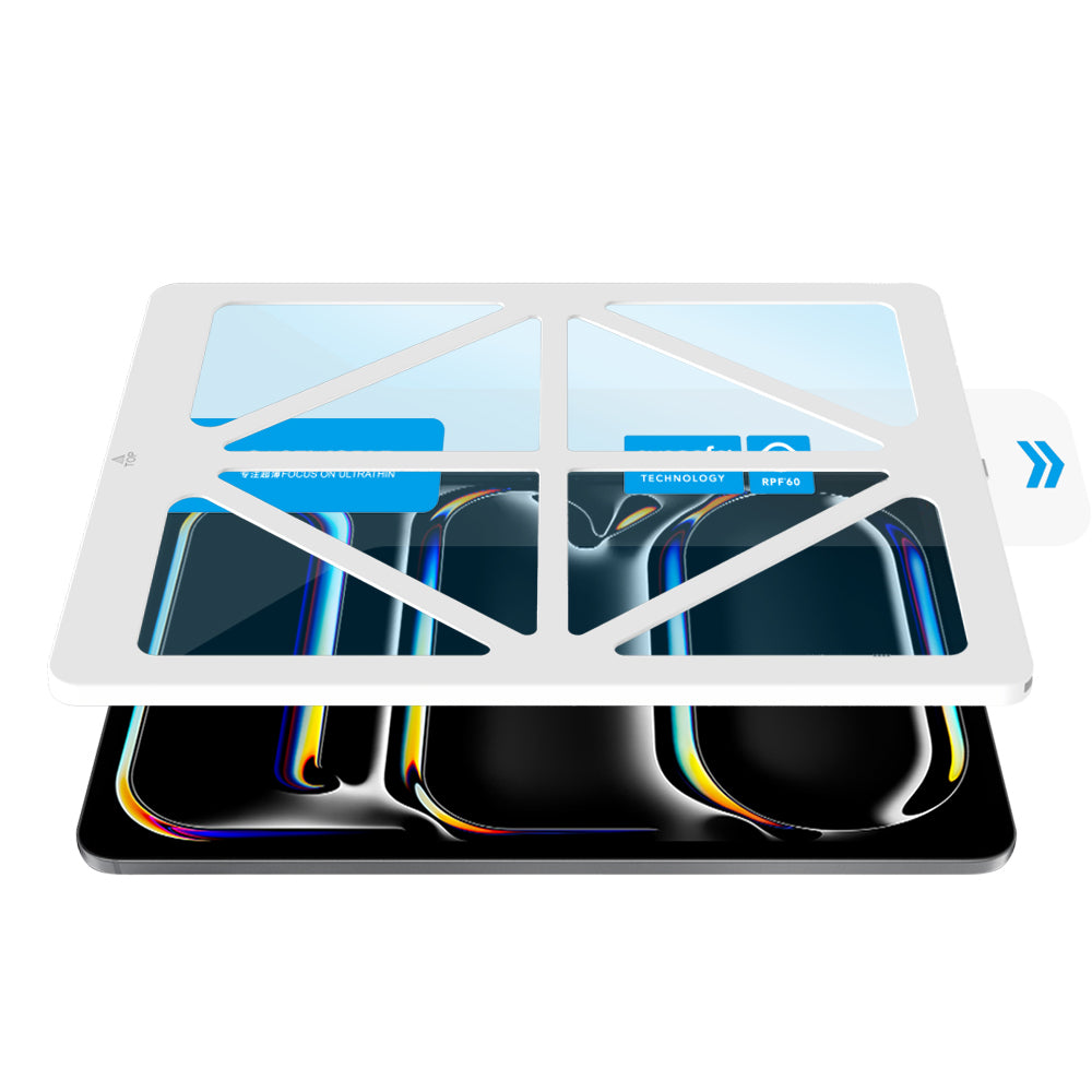 Apple iPad Pro 11 2024 CaseWorld Eyesafe Mavi Işık Teknolojili Temperli Cam Ekran Koruyucu + Uygulama Aparatı Şeffaf