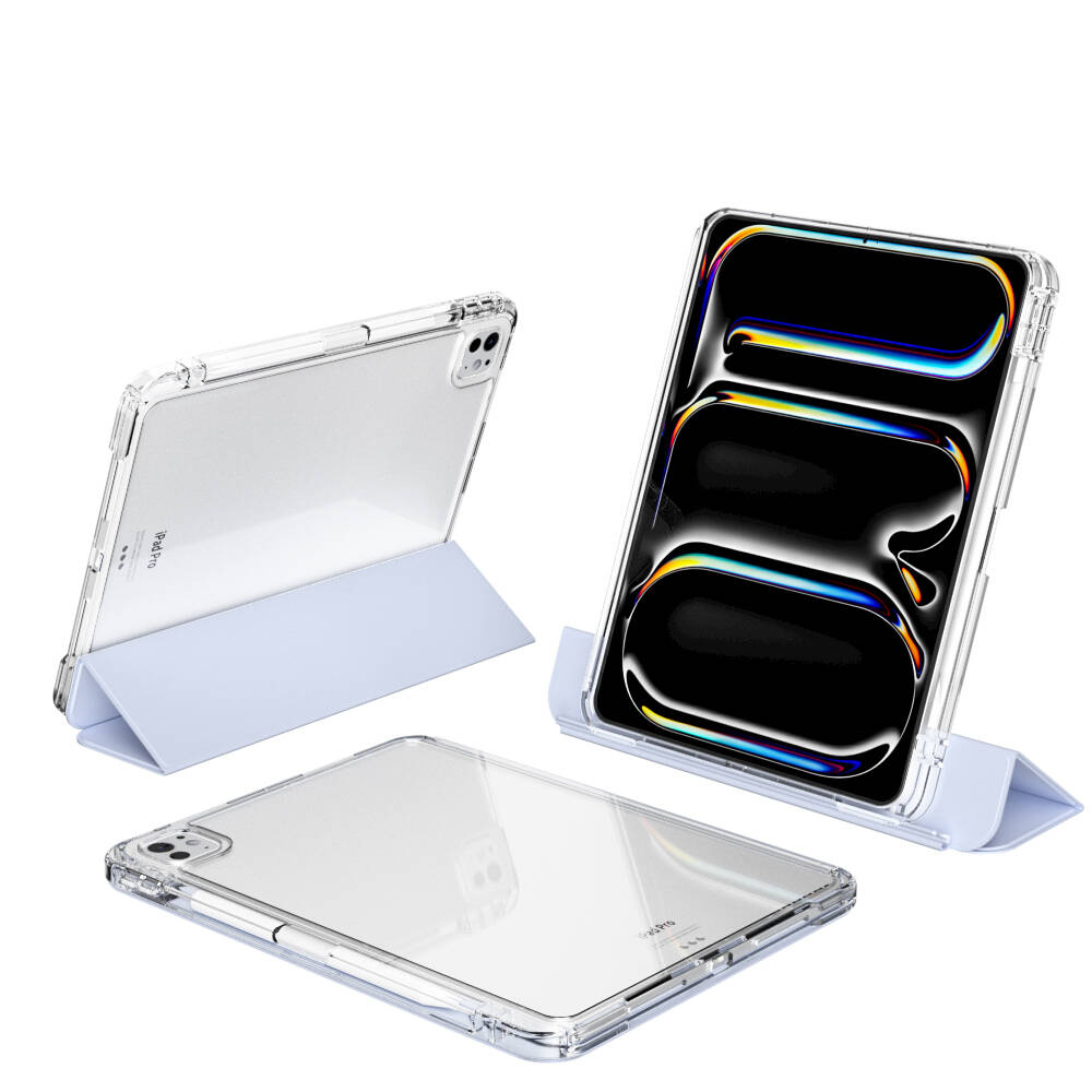 Apple iPad Pro 11 2024 Case Magnetic Detachable Airbag Zore Sliding Tablet Case Blue Light