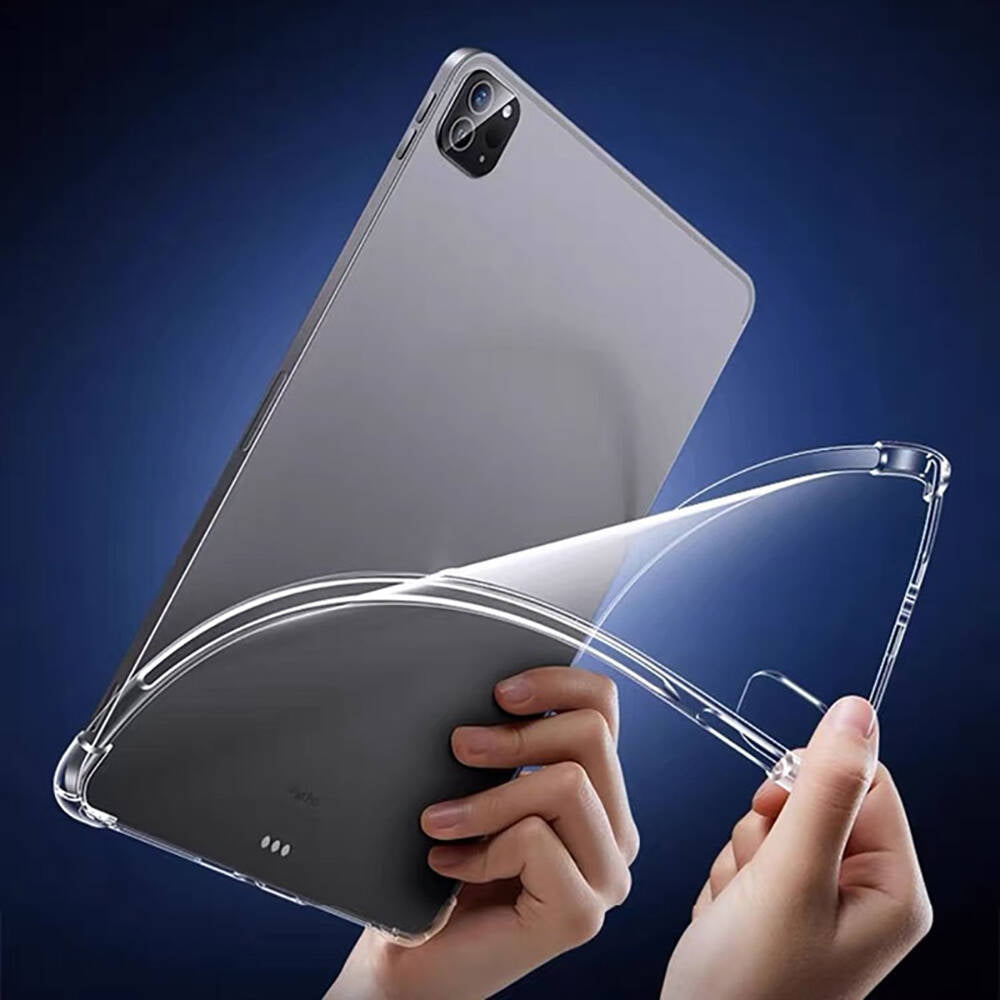 Apple iPad Pro 11 2024 Case Zore Tablet Nitro Anti Shock Silicone Cover Transparent