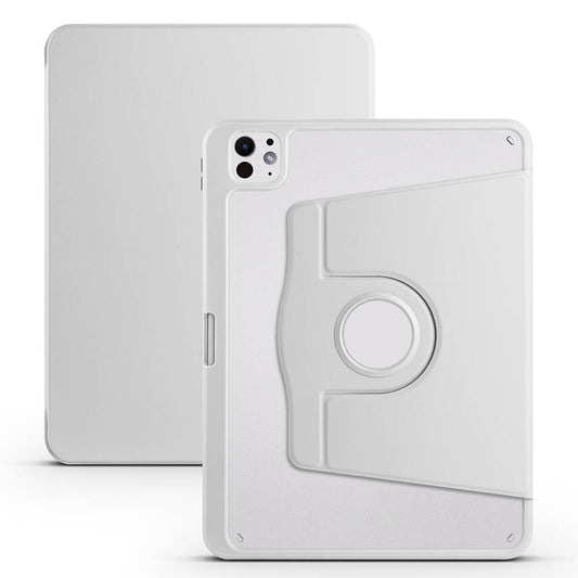 Apple iPad Pro 11 2024 Case Zore Thermal Pen Compartment Rotating Stand Case Gray