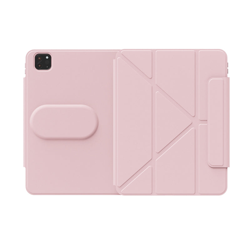 Apple iPad Pro 11 2024 Wiwu 360° Rotating Stand Magnetic Protective Tablet Case Pink